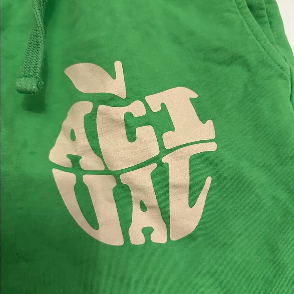 ASOS Actual Relaxed Runner Short with Apple Logo in Green Men’s Small - Thumbnail 4