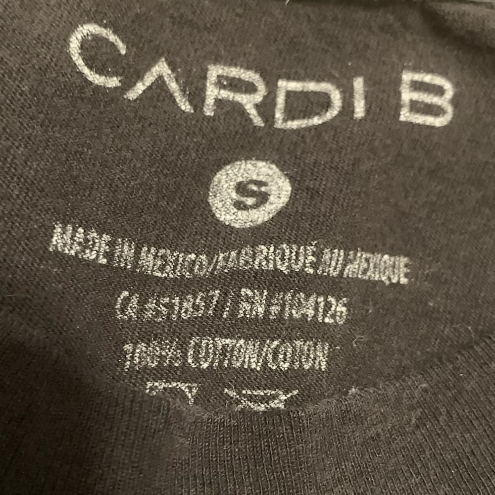 Cardi B Invasion Of Privacy Graphic Tee Black Short Sleeve Tour Shirt Small - Thumbnail 7