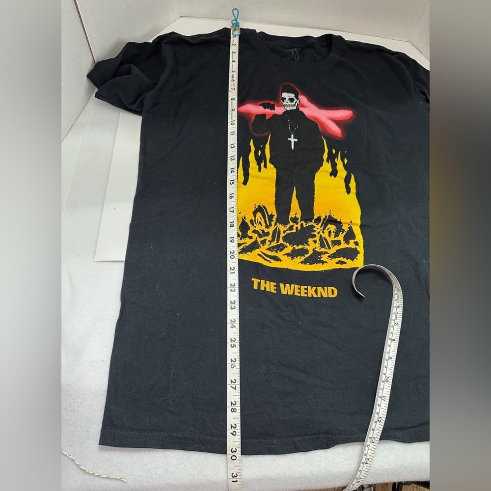 The Weeknd Official XO Starboy Black T Shirt Skeleton Flame Cross XL Streetwear - Thumbnail 10