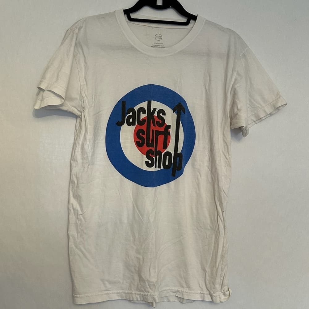 Jacks Surfboards Jack’s Surf Shop The Who Parody Graphic T-Shirt, Small - Thumbnail 5
