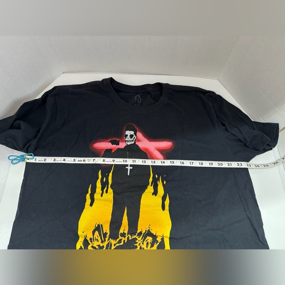 The Weeknd Official XO Starboy Black T Shirt Skeleton Flame Cross XL Streetwear - Thumbnail 9