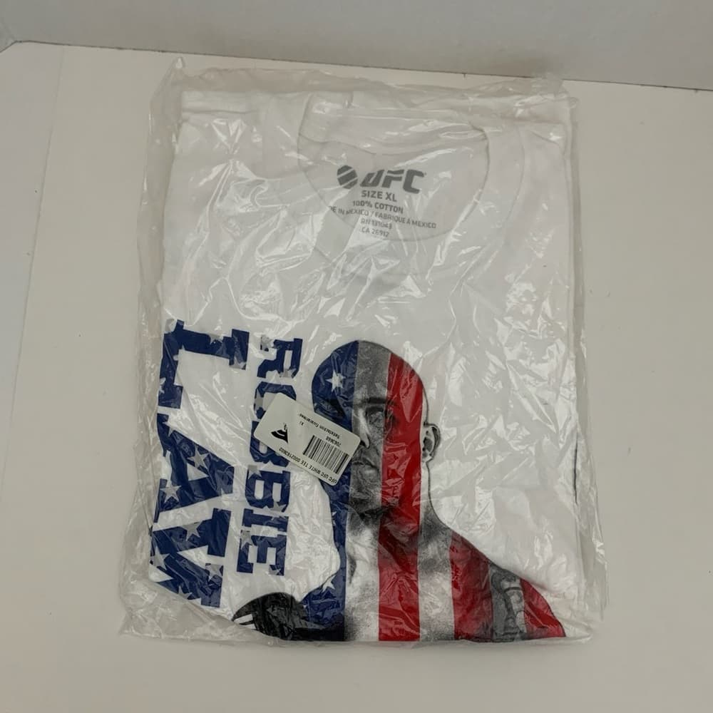 NWT UFC Robbie Lawler American Flag Graphic Tee White Size XL Streetwear Hype - Thumbnail 8
