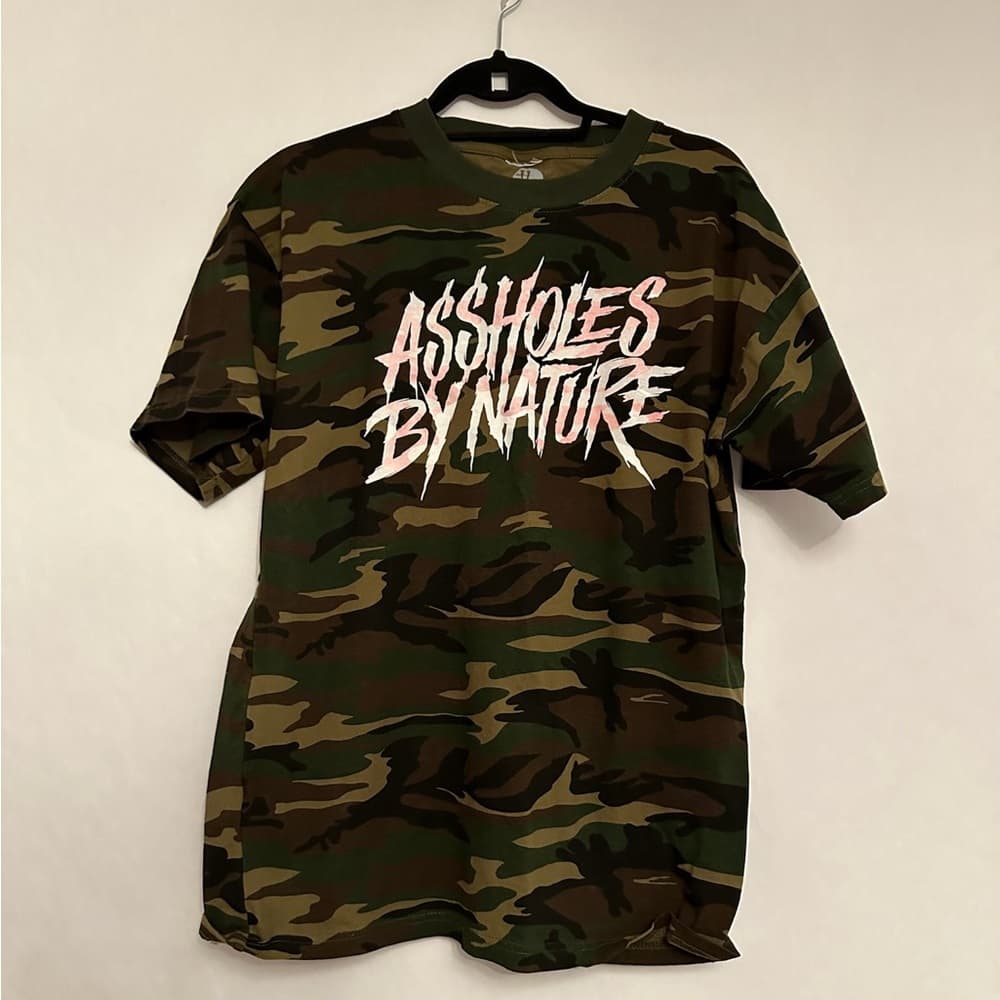 Assholes By Nature Camo Graphic Tee by The Life Apparel Size Large Streetwear - Thumbnail 3