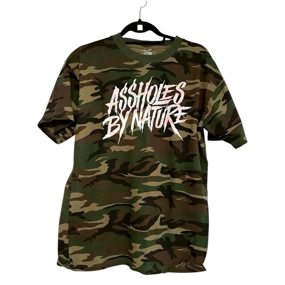 Assholes By Nature Camo Graphic Tee by The Life Apparel Size Large Streetwear - Thumbnail 7