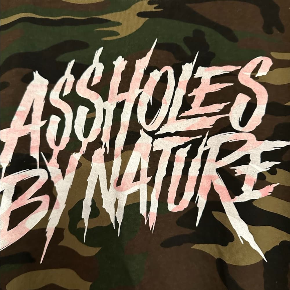 Assholes By Nature Camo Graphic Tee by The Life Apparel Size Large Streetwear - Thumbnail 6