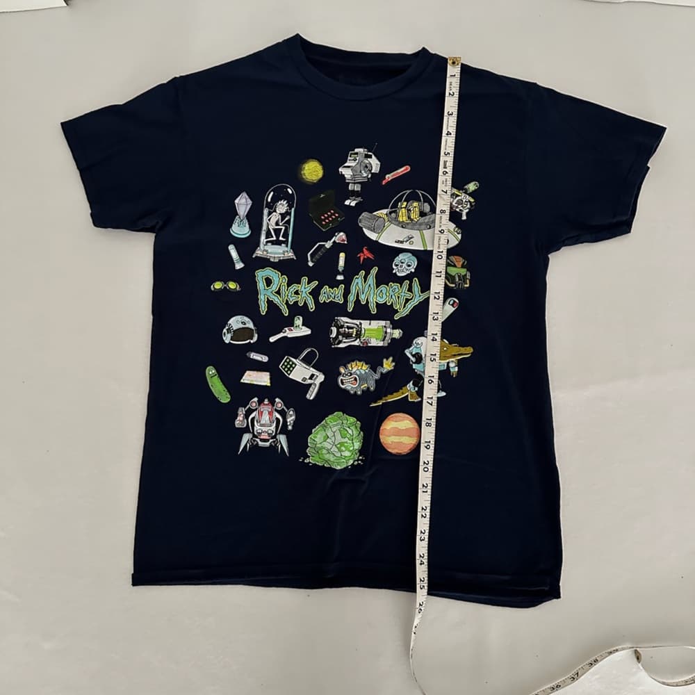 Rick and Morty Black Graphic Tee Sci-Fi Cartoon Network Pickle Unisex Medium - Thumbnail 5