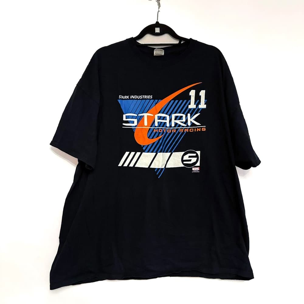Stark Industries Tony Stark Tee Iron Man Motor Racing Marvel 3XL Vintage