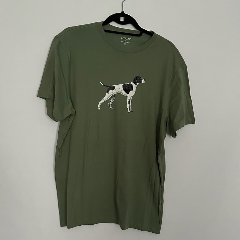 NWT J. Crew Factory Dog Graphic Tee T-shirt Unisex Summer Classic Logo Large - Thumbnail 3