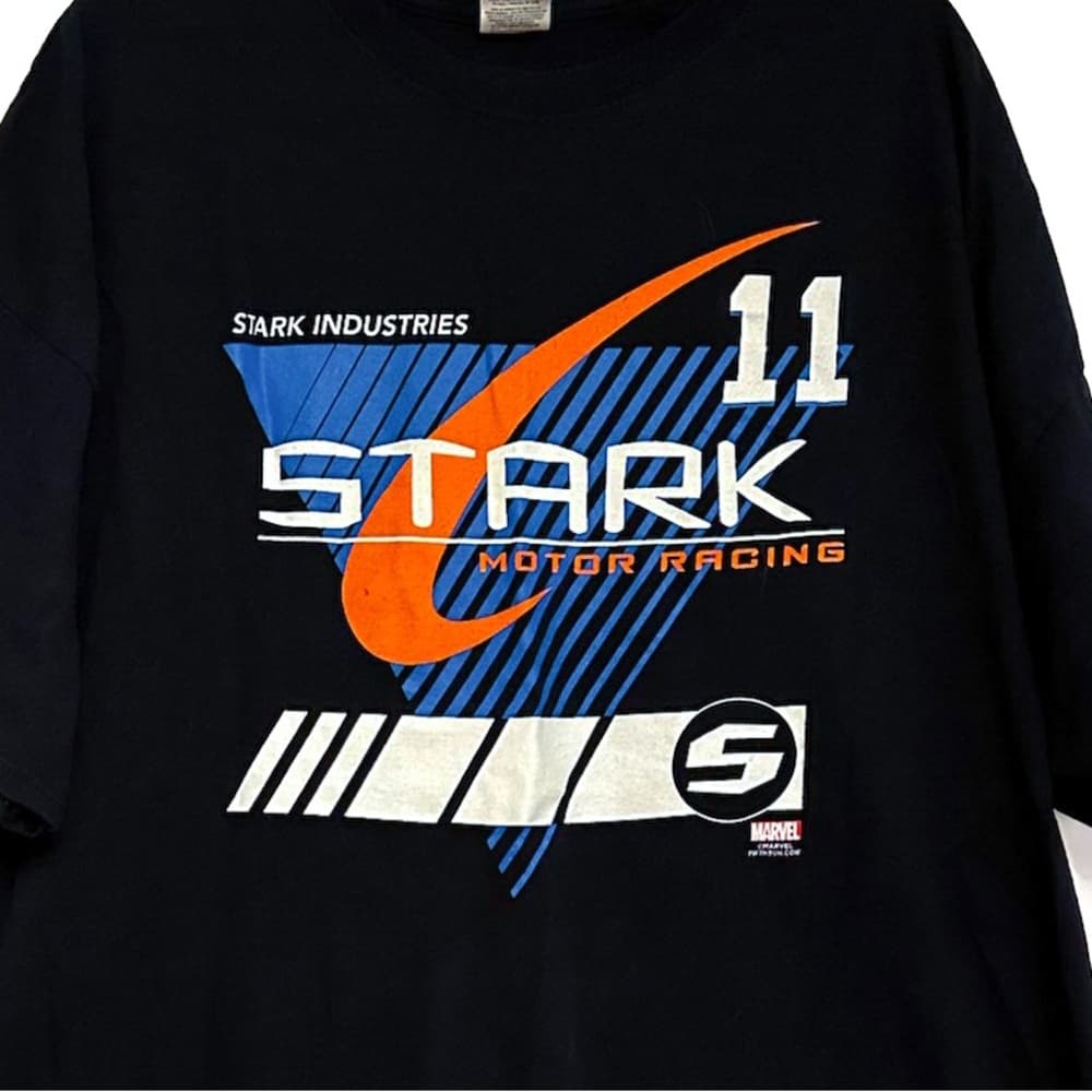 Stark Industries Tony Stark Tee Iron Man Motor Racing Marvel 3XL Vintage - Thumbnail 3