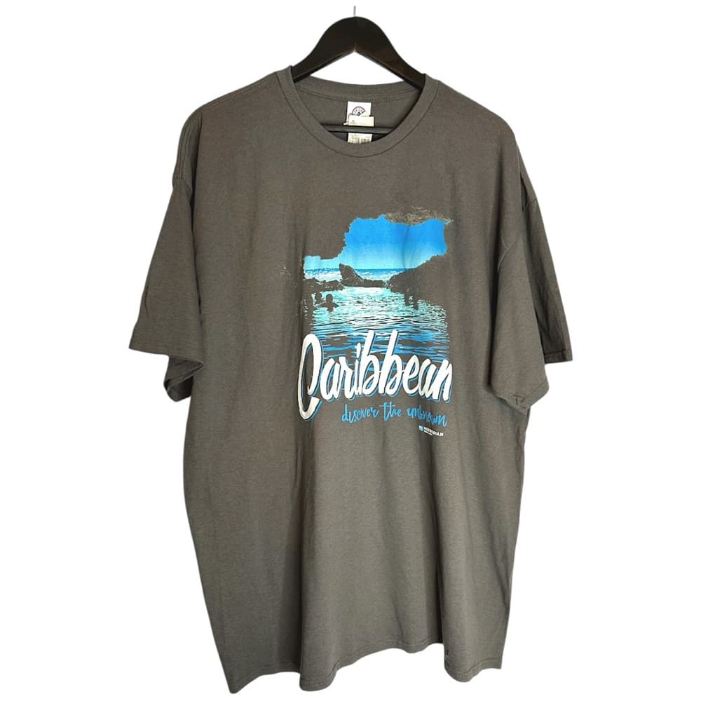 NWT Caribbean Norwegian Cruise Lines Discover the Unknown Beach Graphic Tee 2XL - Thumbnail 6