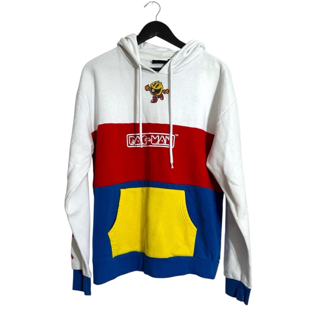 Pac-Man Colorblock Hoodie with Yellow Pocket – Size Small Gamercore Y2K - Thumbnail 9