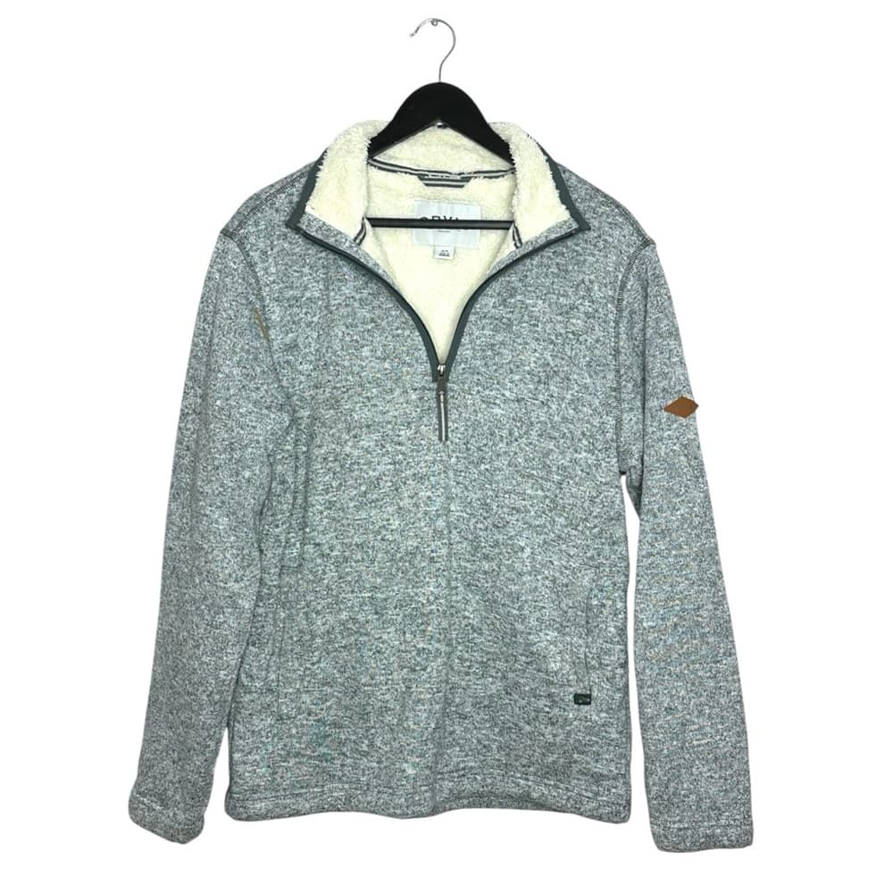 Orvis Sherpa Lined Quarter Zip Pullover Fleece Gray Outdoor Mens Medium - Thumbnail 9