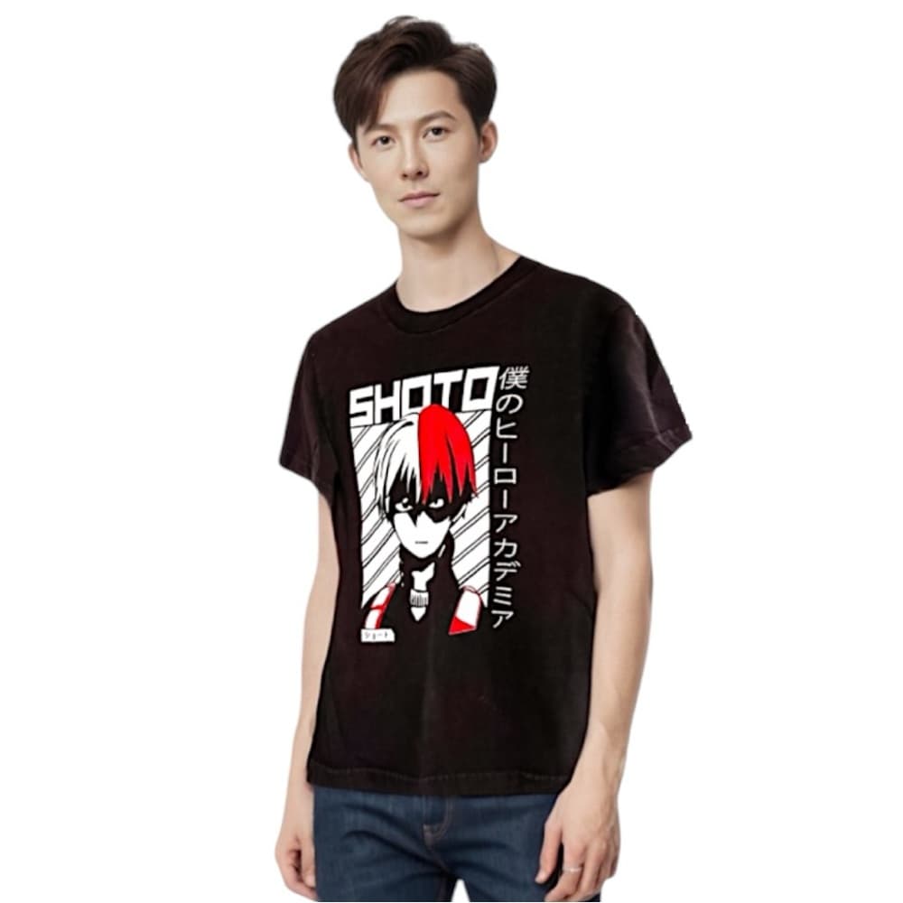 My Hero Academia Vintage Shoto Todoroki Y2K Anime T Shirt 1st Season Promo Small - Thumbnail 14