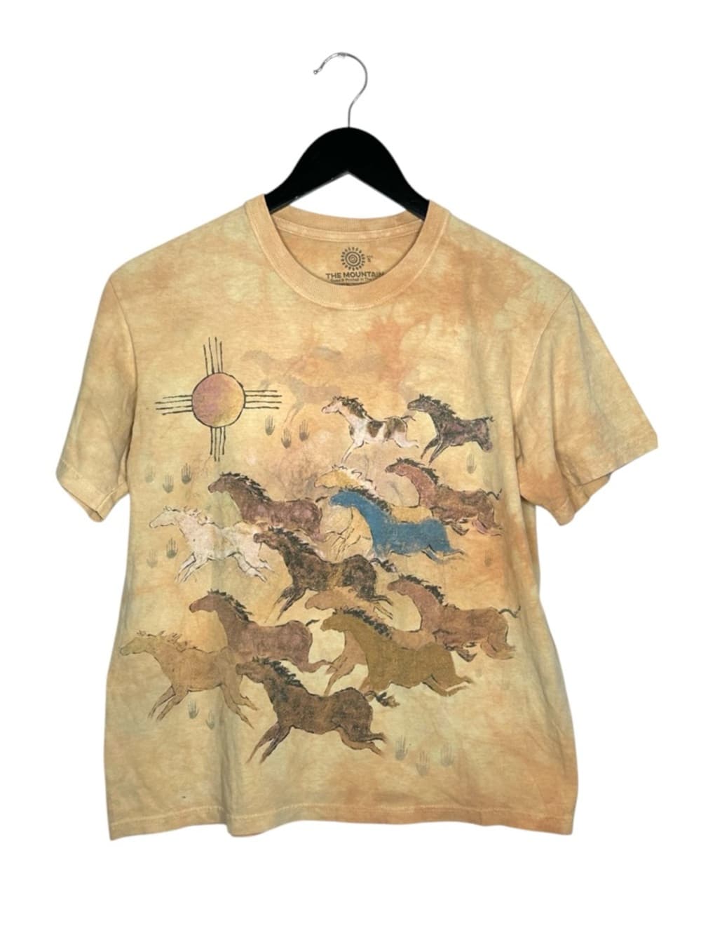 The Mountain Horses and Sun Wild Horses Graphic Tee Nature Western Shirt Small - Thumbnail 6