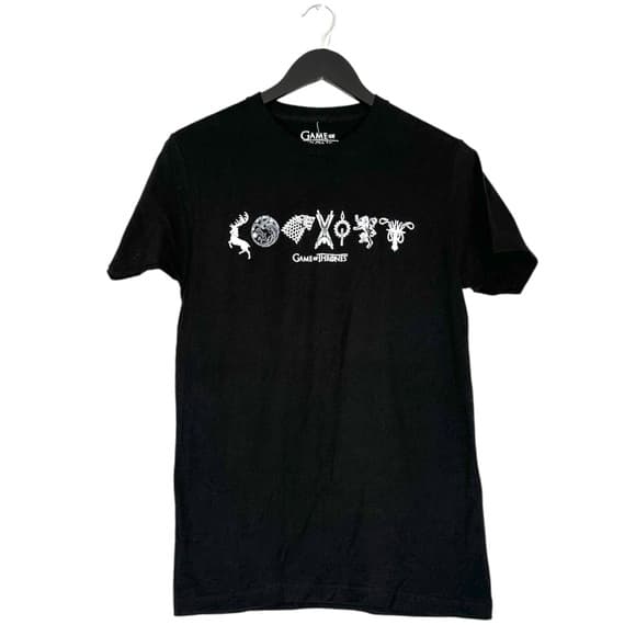 NWT GAME OF THRONES Black House Sigils Tee Shirt HBO Fantasy Graphic Size Small - Thumbnail 10