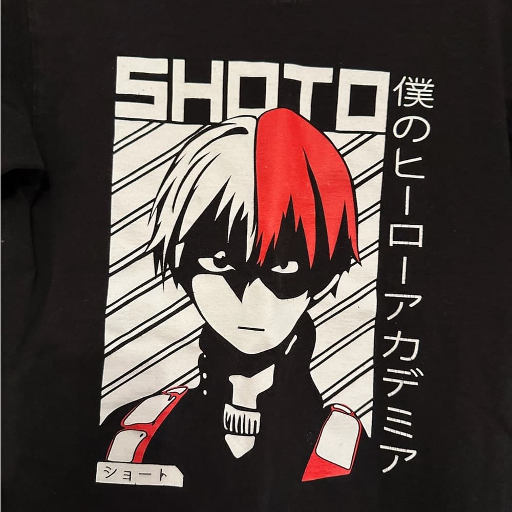 My Hero Academia Vintage Shoto Todoroki Y2K Anime T Shirt 1st Season Promo Small - Thumbnail 9