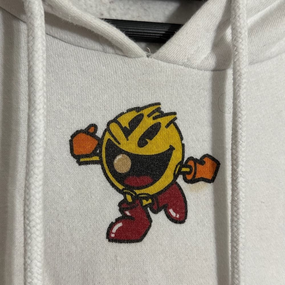 Pac-Man Colorblock Hoodie with Yellow Pocket – Size Small Gamercore Y2K - Thumbnail 7