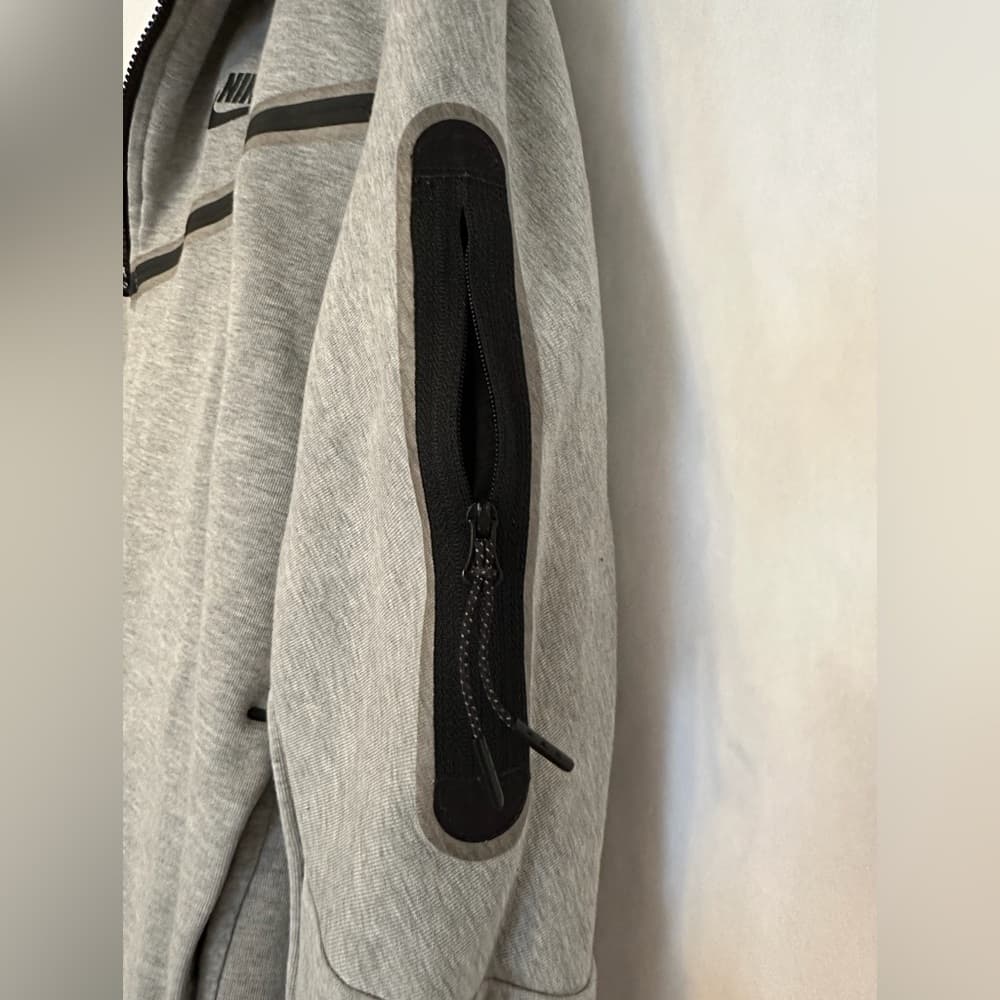 Nike Tech University of Houston Team Issue Gray Zip Hoodie UH NCAA Logo Large - Thumbnail 4