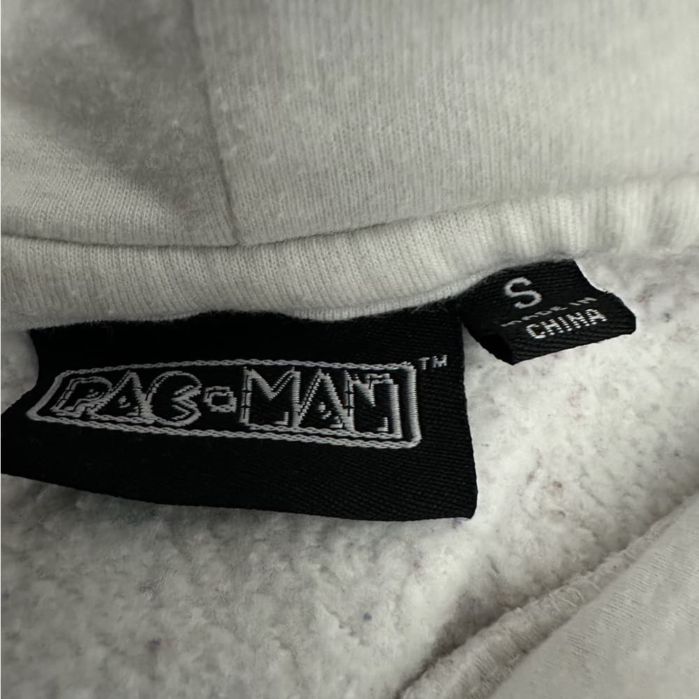 Pac-Man Colorblock Hoodie with Yellow Pocket – Size Small Gamercore Y2K - Thumbnail 3