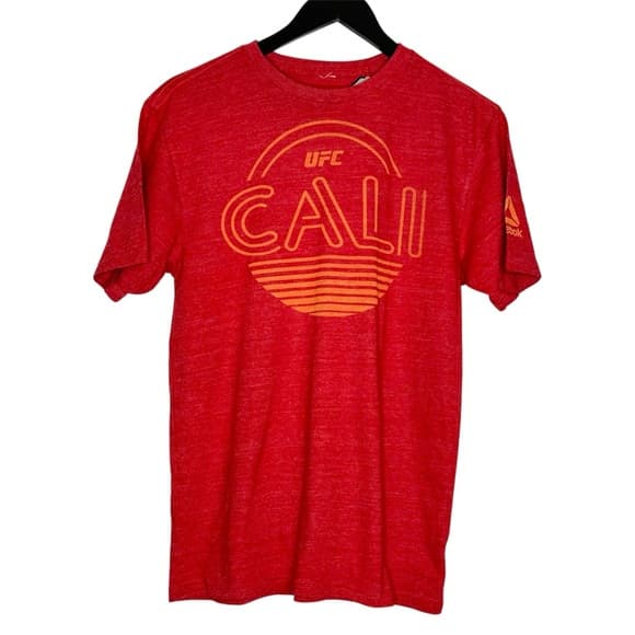 NWT Reebox UFC 214 Official Weigh-In Shirt Cali Red Sunset Logo Size Small - Thumbnail 17