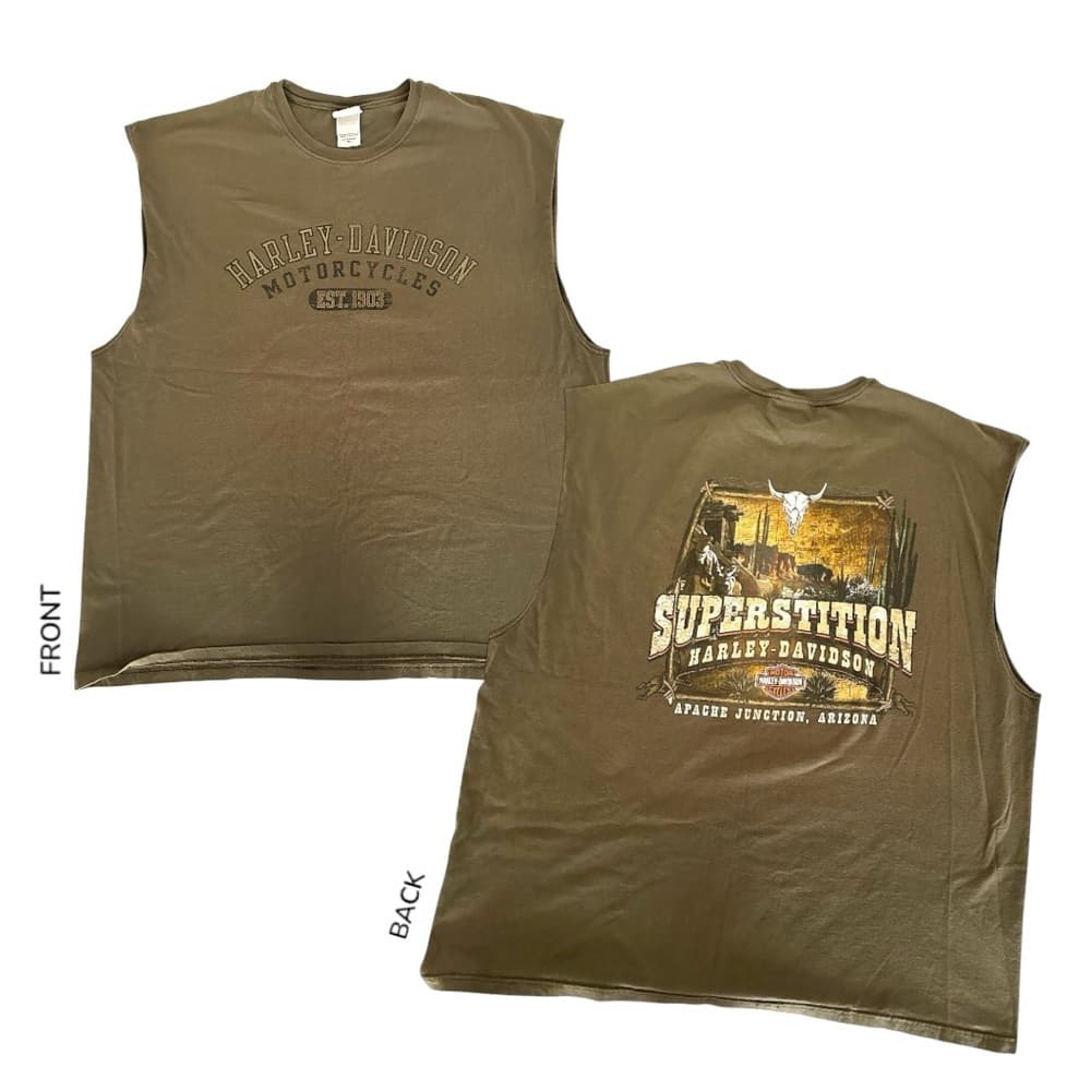 Harley-Davidson Superstition Apache Junction Graphic Muscle Tee Y2K Size 3XL - Thumbnail 13