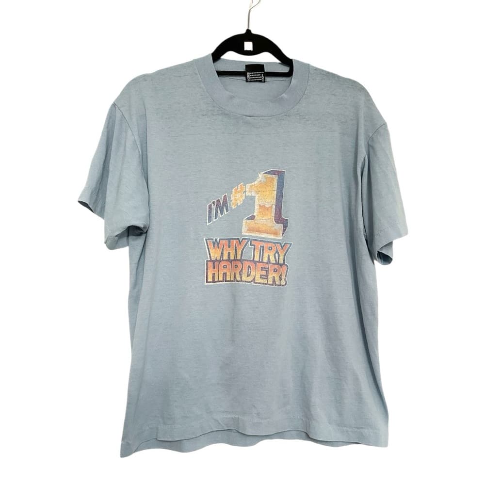 Vintage Screen Stars Best “I’m #1 Why Try Harder?” Tee Single Stitch Size Large - Thumbnail 9