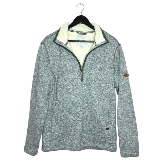 Orvis Sherpa Lined Quarter Zip Pullover Fleece Gray Outdoor Mens Medium - Thumbnail 10