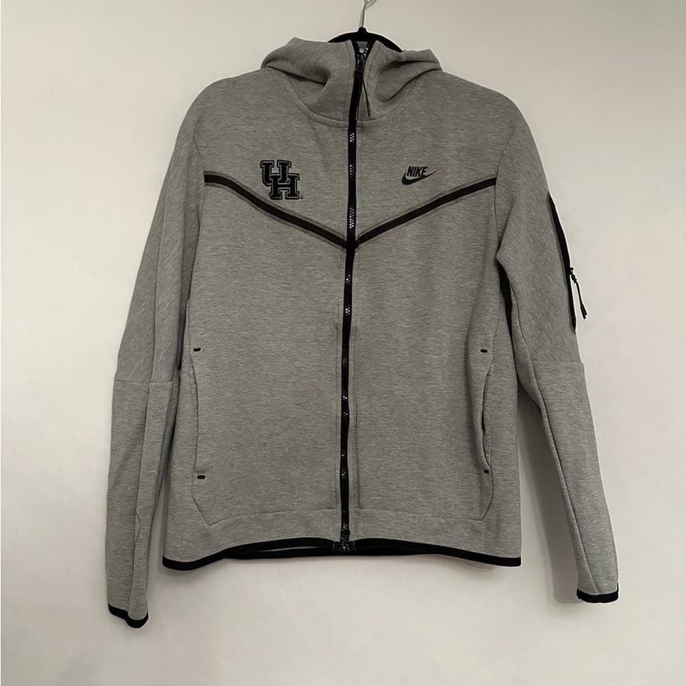 Nike Tech University of Houston Team Issue Gray Zip Hoodie UH NCAA Logo Large - Thumbnail 9