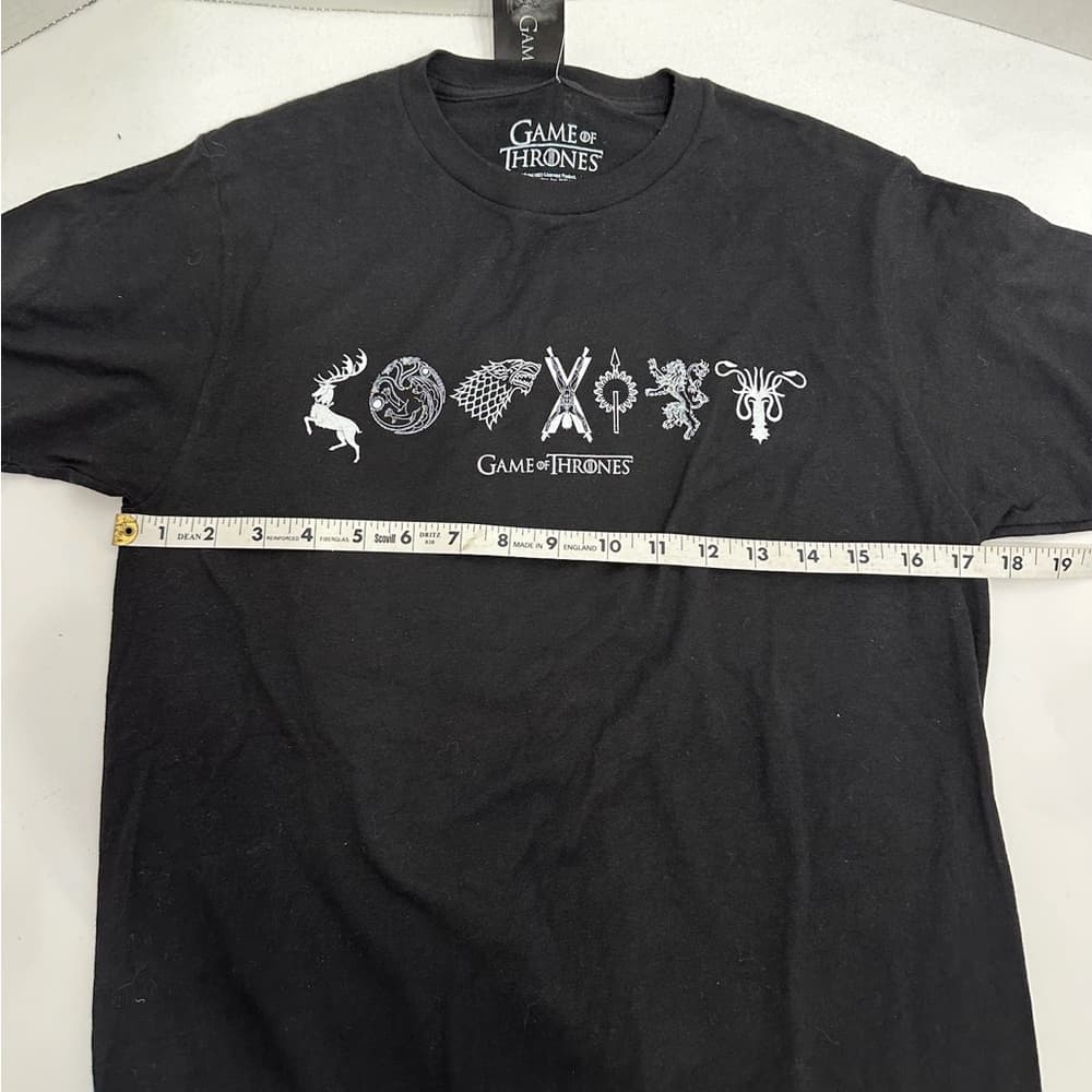 NWT GAME OF THRONES Black House Sigils Tee Shirt HBO Fantasy Graphic Size Small - Thumbnail 5