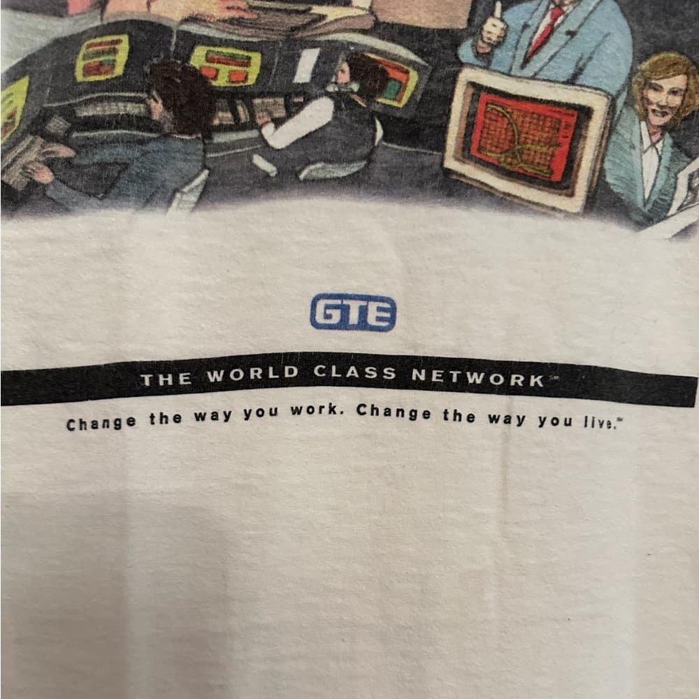 Vintage 90s TWC Network Promo T-Shirt Oneita Power Tee Tech Nostalgia Size XL - Thumbnail 6
