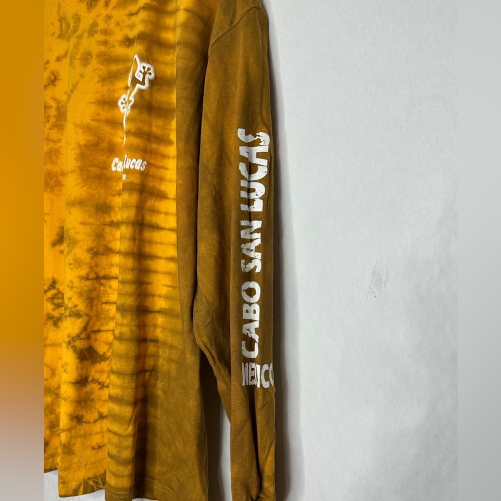 Cabo San Lucas Mexico Vintage Tie Dye Lizard Graphic Long Sleeve Tee Shirt 2XL - Thumbnail 7