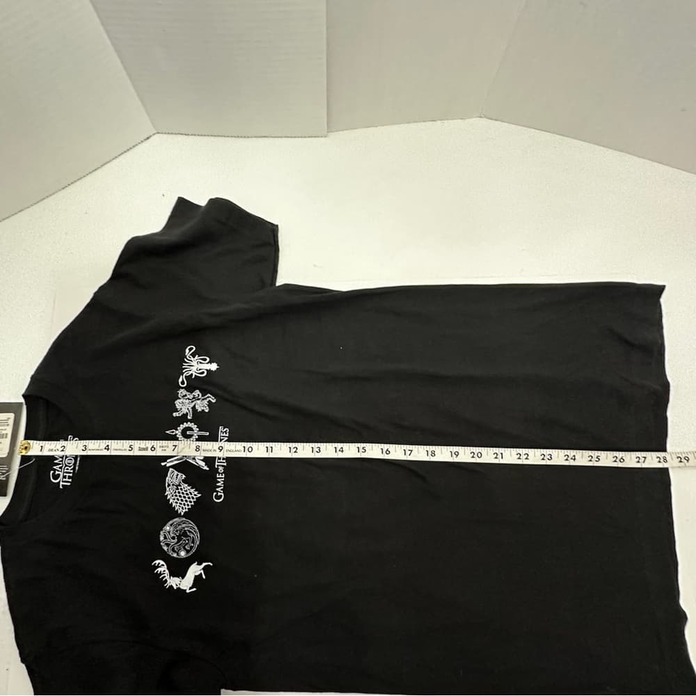 NWT GAME OF THRONES Black House Sigils Tee Shirt HBO Fantasy Graphic Size Small - Thumbnail 6