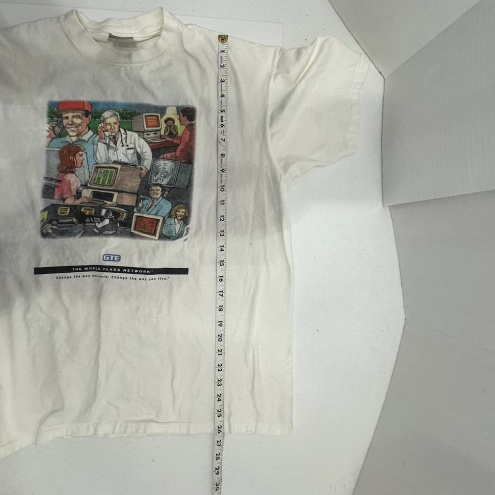Vintage 90s TWC Network Promo T-Shirt Oneita Power Tee Tech Nostalgia Size XL - Thumbnail 11