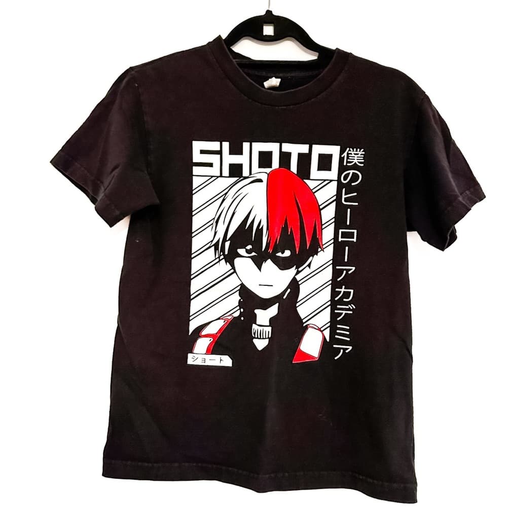 My Hero Academia Vintage Shoto Todoroki Y2K Anime T Shirt 1st Season Promo Small - Thumbnail 2