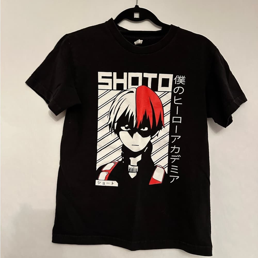 My Hero Academia Vintage Shoto Todoroki Y2K Anime T Shirt 1st Season Promo Small - Thumbnail 8