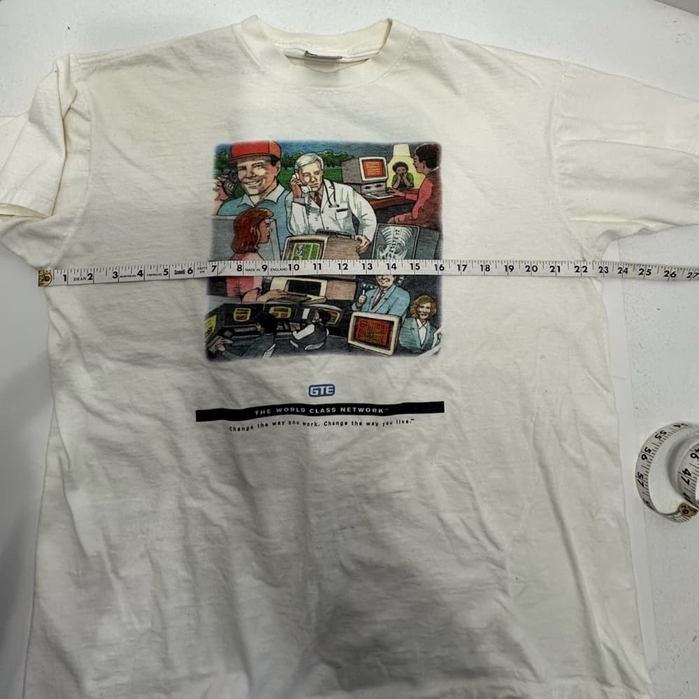 Vintage 90s TWC Network Promo T-Shirt Oneita Power Tee Tech Nostalgia Size XL - Thumbnail 12