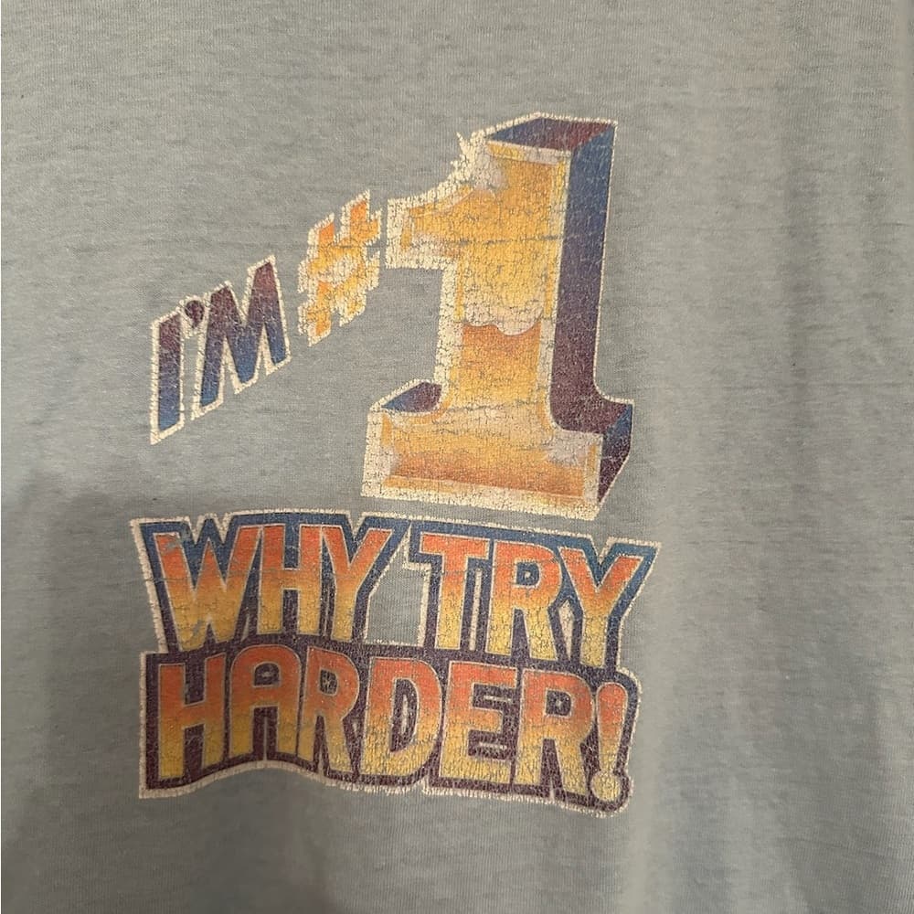 Vintage Screen Stars Best “I’m #1 Why Try Harder?” Tee Single Stitch Size Large - Thumbnail 4