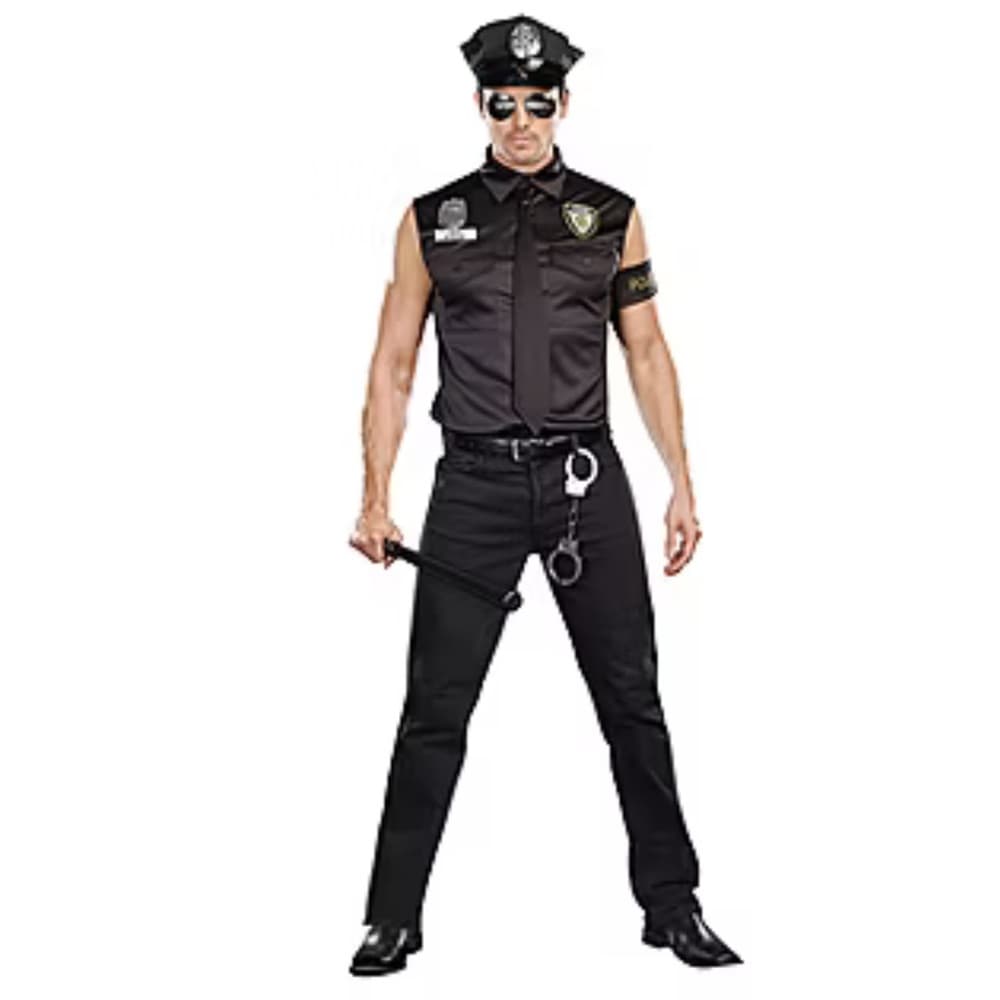 NEW Dreamgirl Dirty Cop Police Officer Ed Banger Costume Size Large Halloween - Thumbnail 5