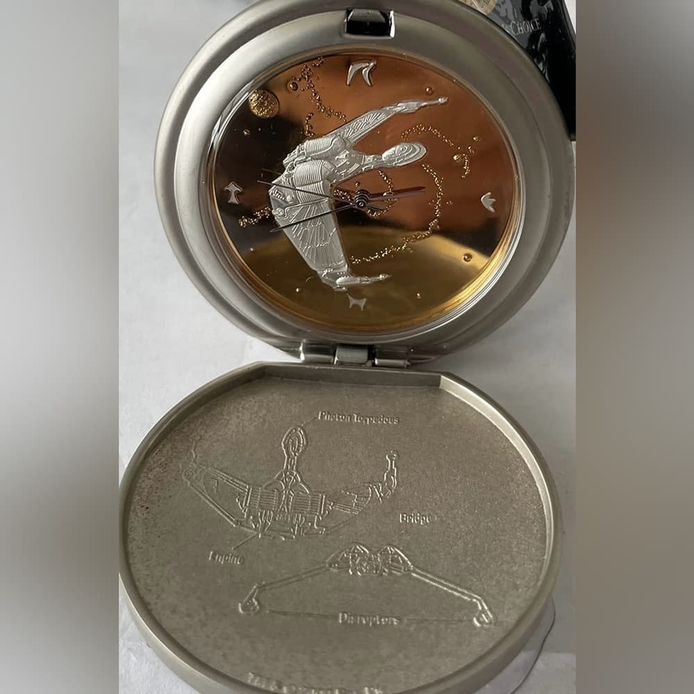 Star Trek Klingon Bird Of Prey Star Ship Official Collectors Pocket Watch - Thumbnail 2
