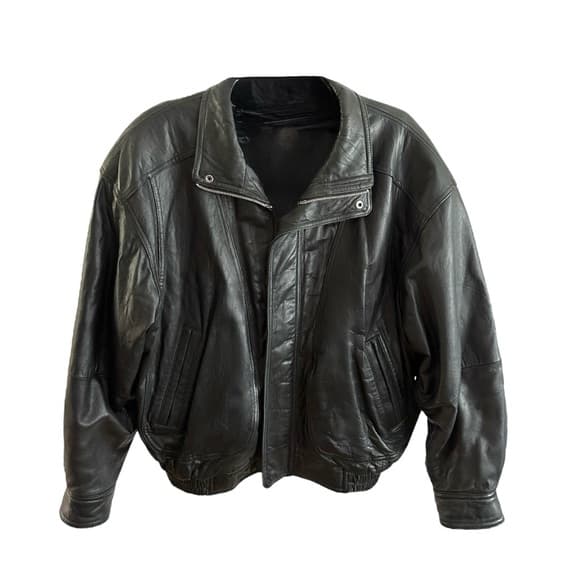 Kenneth Cole Vintage Black Leather Zip Jacket Thinsulate Lining Size XL X-Large - Thumbnail 11