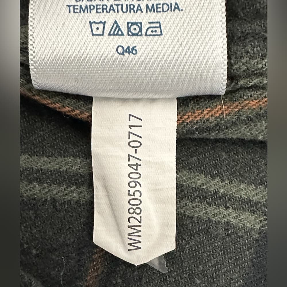 Faded Glory Forest Moss Green Plaid Button Down Flannel Shirt Medium SEE NOTES - Thumbnail 8
