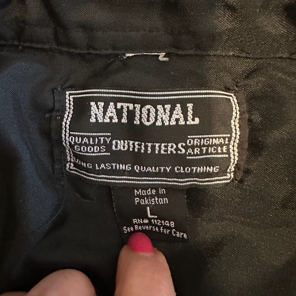 National Outfitters Plaid Flannel Blue Black White Shirt, Men’s Size Large - Thumbnail 5