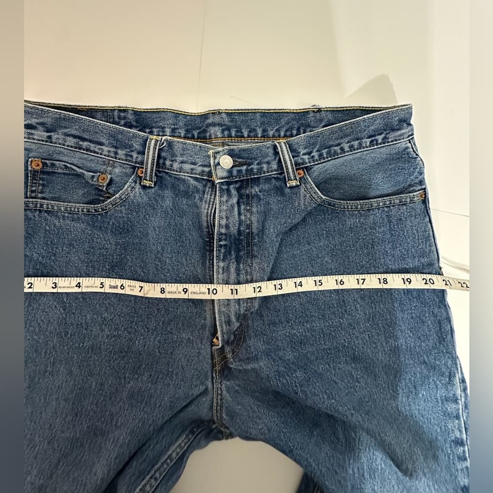 Levi’s 550 Relaxed Fit Blue Denim Jeans 38x32 Men High Rise Classic Vintage Y2K - Thumbnail 4