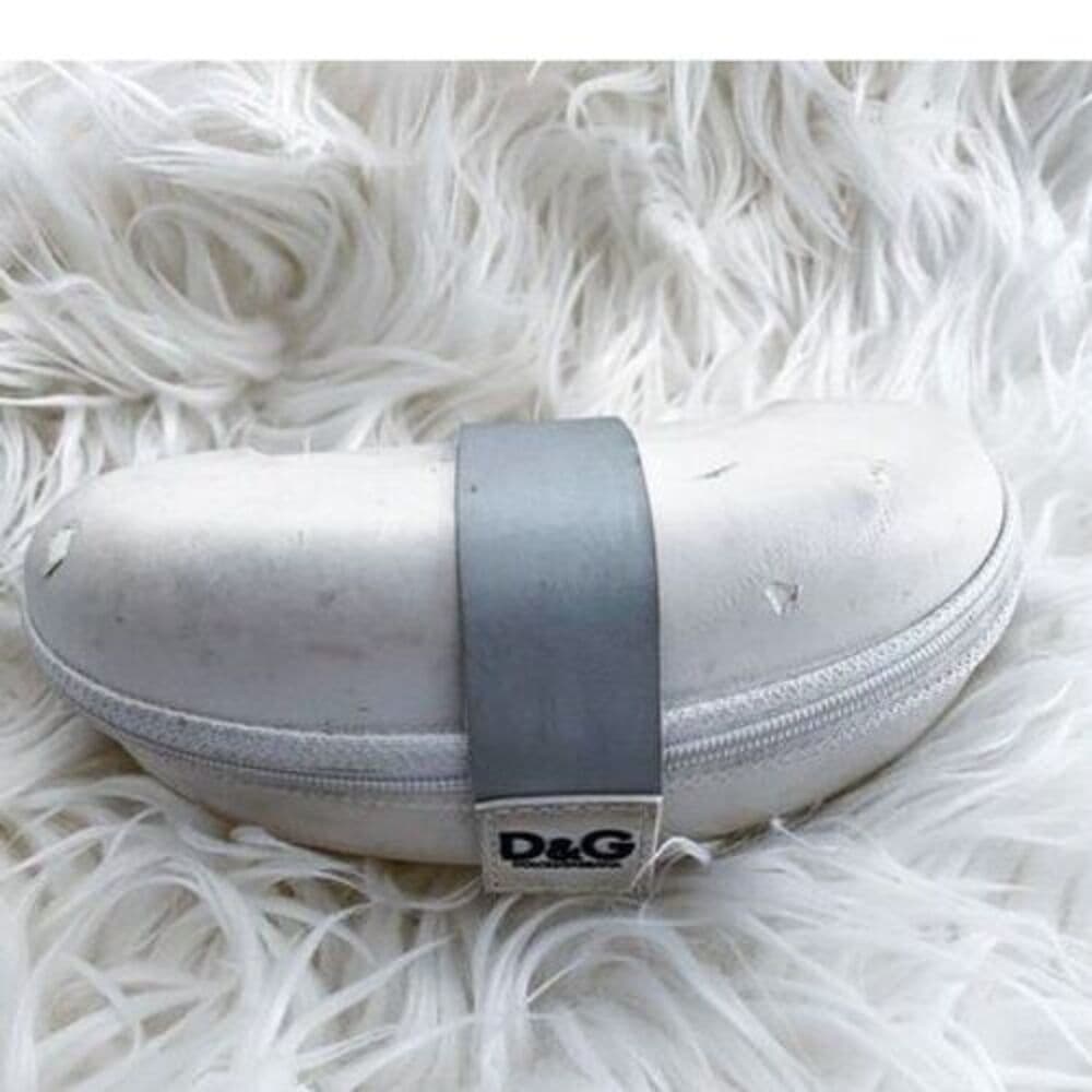 D&G Dolce and Gabbana Vintage Y2K Black 8009 "Studded" Rectangle Sunglasses - Thumbnail 6