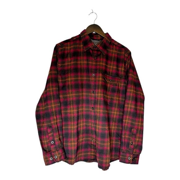George Button Down Shirt Bordeaux Combo Plaid Size Large (42–44) Lumberjack - Thumbnail 10