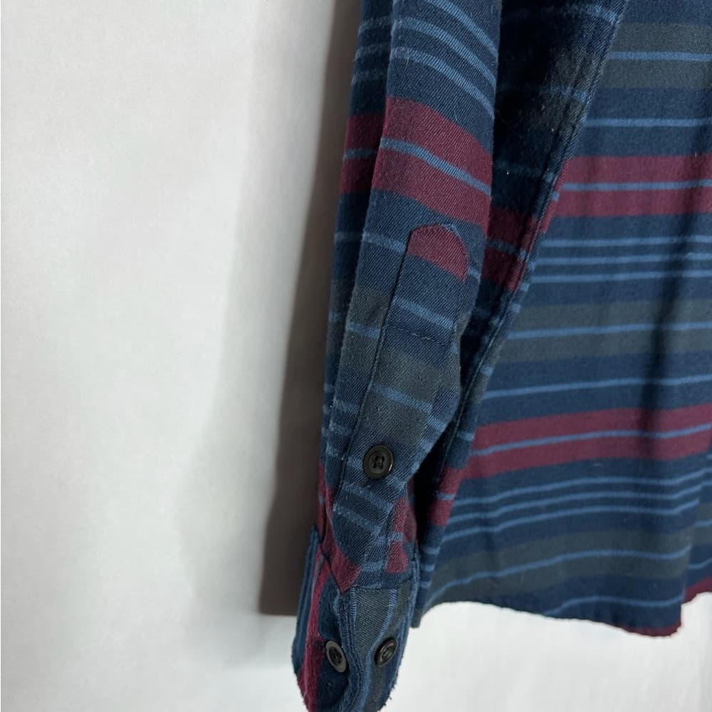 George Blue & Multicolor Stripe Button Down Shirt Size Large (42–44) Grunge - Thumbnail 6