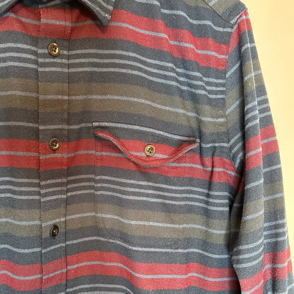 George Blue & Multicolor Stripe Button Down Shirt Size Large (42–44) Grunge - Thumbnail 3