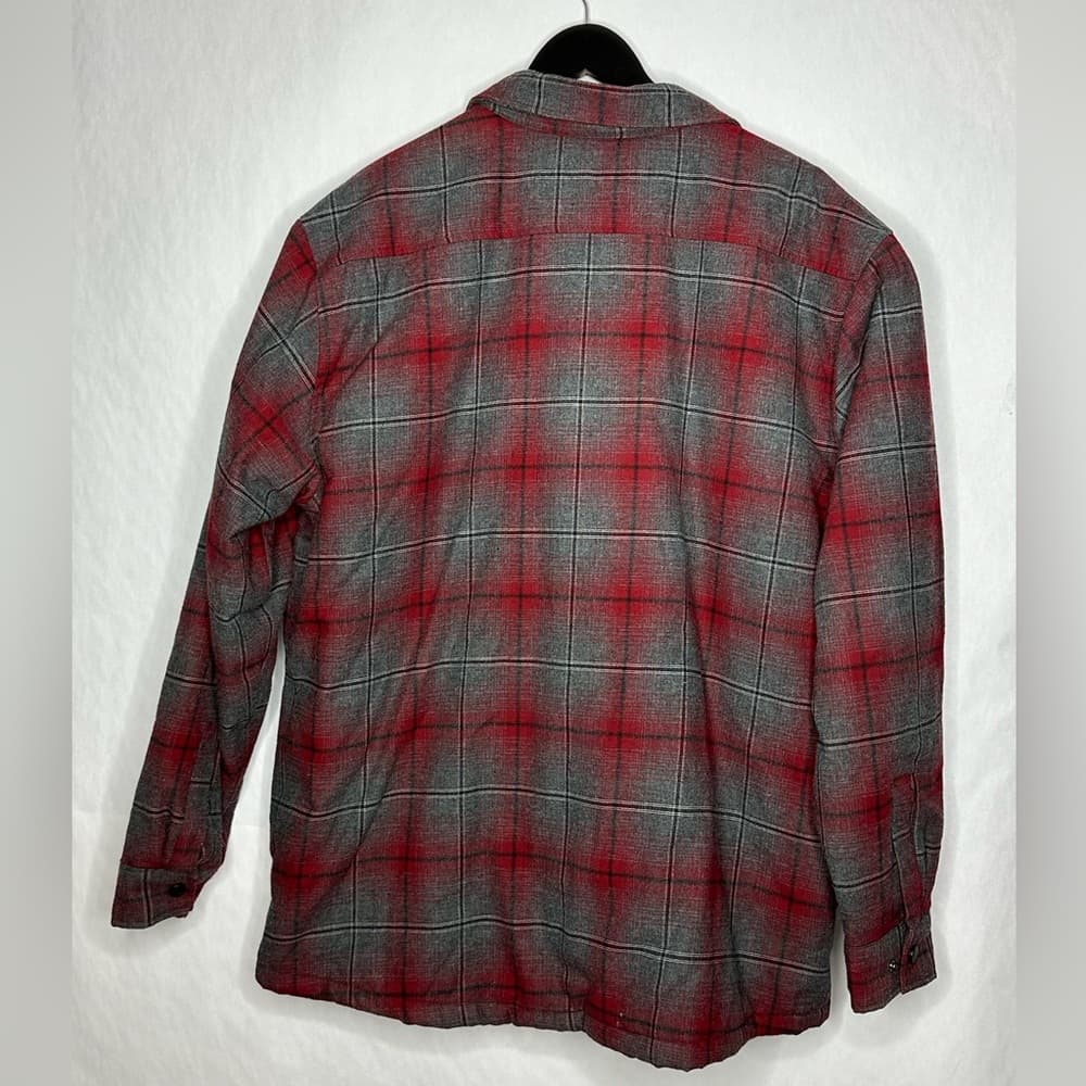 Rugged Elements Red Gray Plaid Snap Front Shirt Jacket Shacket XL SEE NOTE - Thumbnail 4