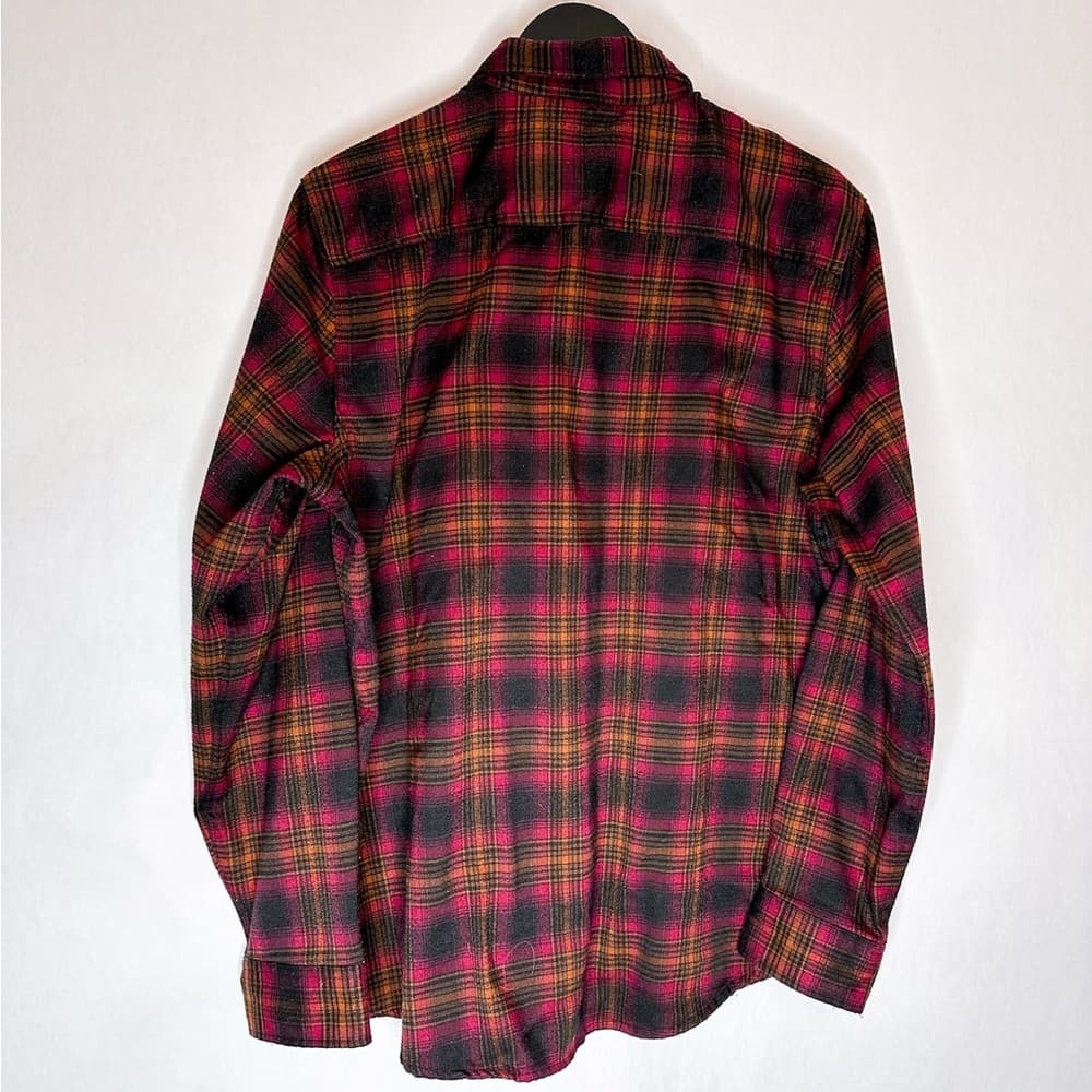 George Button Down Shirt Bordeaux Combo Plaid Size Large (42–44) Lumberjack - Thumbnail 5