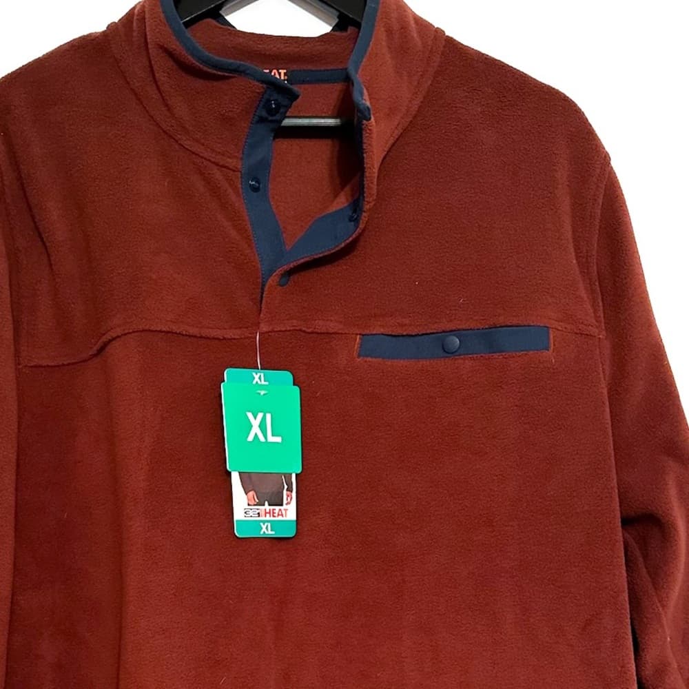 NWT 32 Degrees Heat Long Sleeve Quarter Snap Pullover “Red” Men’s X-Large (XL) - Thumbnail 10